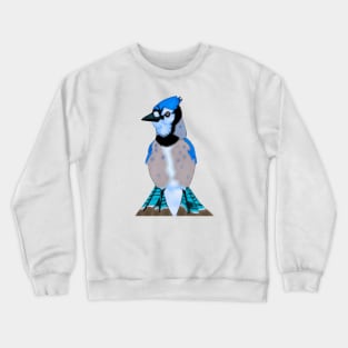 Cute Blue Jay Drawing Crewneck Sweatshirt